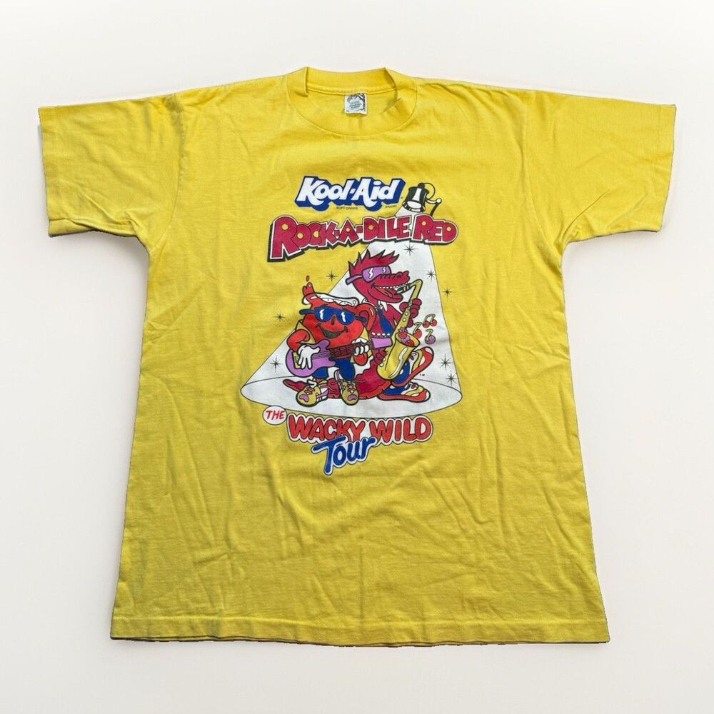 Kool-Aid Vintage 90s Rock-A-Dile Wacky Wild Tour Double-Sided Tee Men’s XL